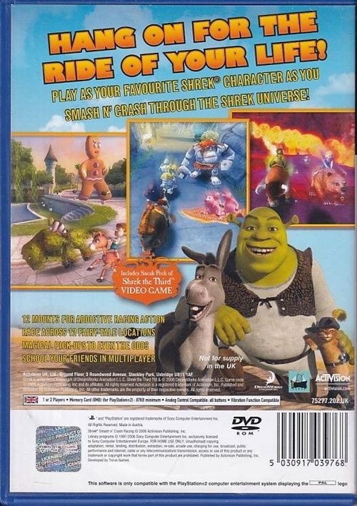 Shrek Smash n\' Crash Racing - PS2 (B Grade) (Genbrug)